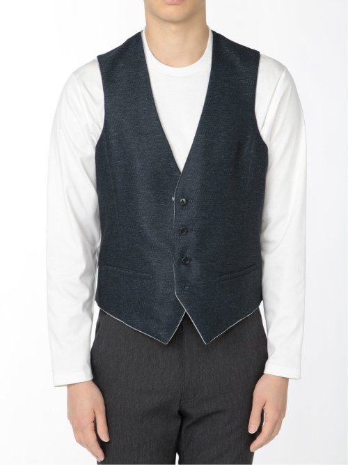 カラミストレッチ リバーシブルジレ(セットアップ可能)