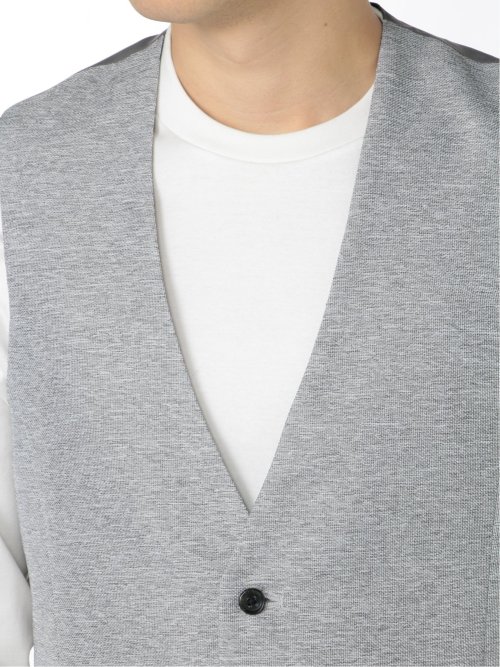 カラミストレッチ リバーシブルジレ(セットアップ可能)