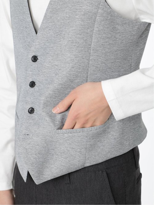 カラミストレッチ リバーシブルジレ(セットアップ可能)