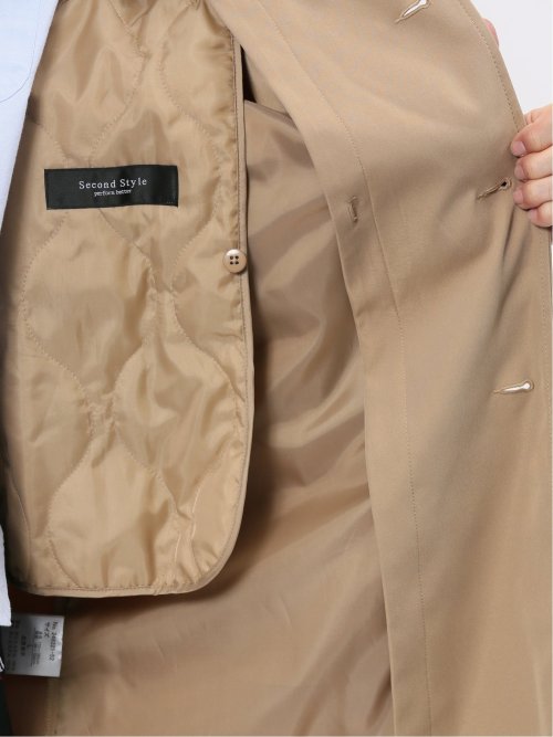 セカンドスタイル/Secondo Stayle 撥水 ライナー付き ステンカラーコート