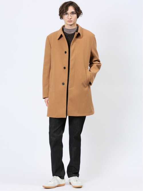 ストレッチメルトン ステンカラーコート