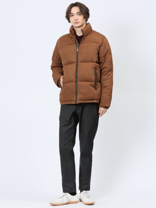 シャドージャガード 中綿 スタンドブルゾン(M 30茶): アウター/コート