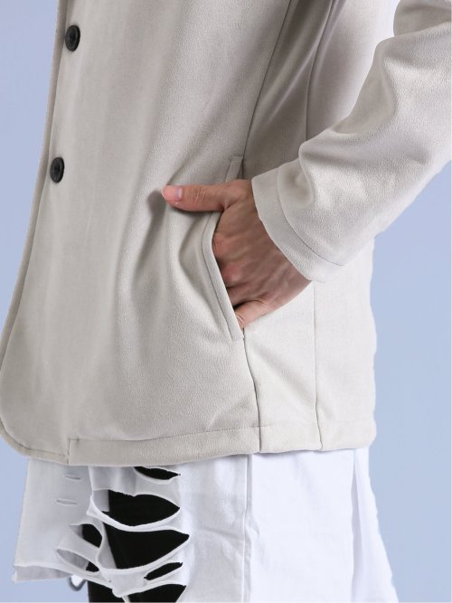 フェイクスエード テーラードジャケット