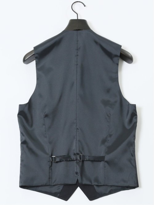 マルゾット ウール混 ジレベスト チェック紺(セットアップ可能)