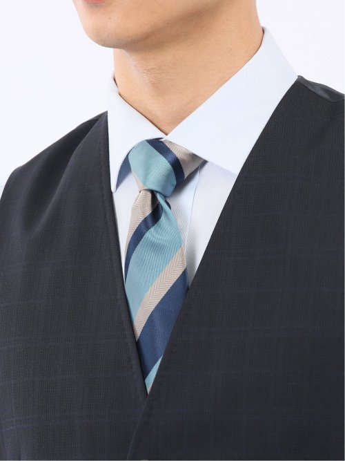 マルゾット ウール混 ジレベスト チェック紺(セットアップ可能)