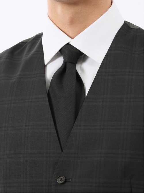 マルゾット ウール混 ジレベスト チェックグレー(セットアップ可能)