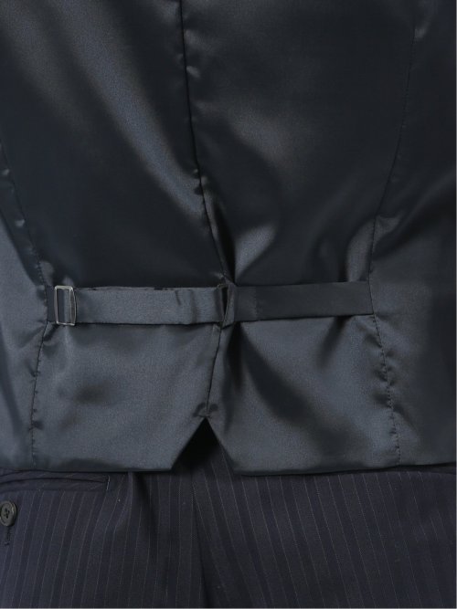 マルゾット ウール混 ジレベスト ピンストライプ紺(セットアップ可能)