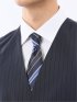 マルゾット ウール混 ジレベスト ピンストライプ紺(セットアップ可能)