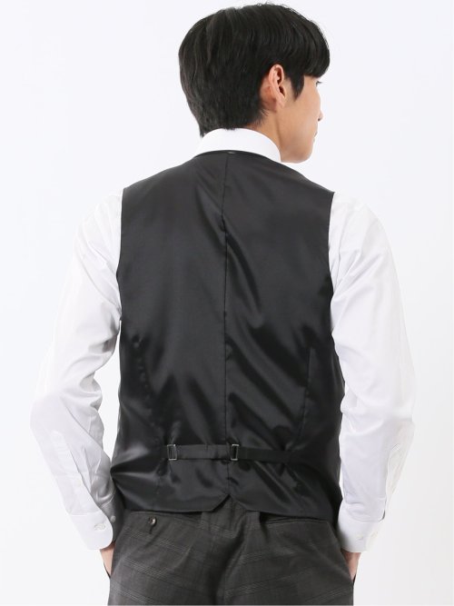 マルゾット ウール ジレベスト チェックグレー(セットアップ可能)