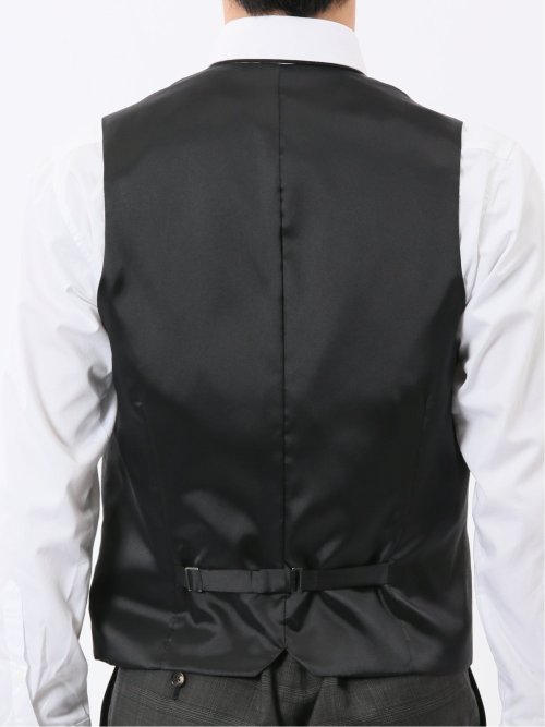 マルゾット ウール ジレベスト チェックグレー(セットアップ可能)