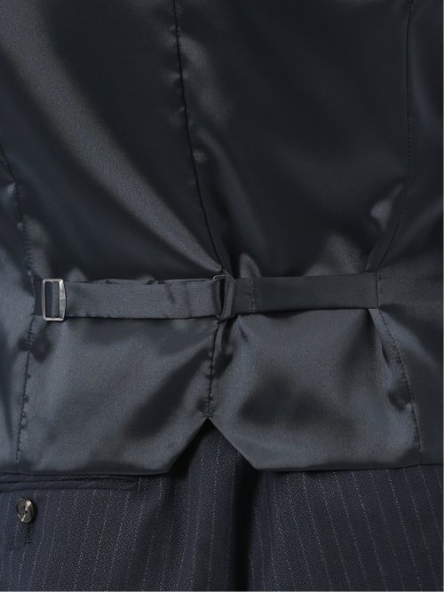 マルゾット ウール ジレベスト ストライプ紺(セットアップ可能)