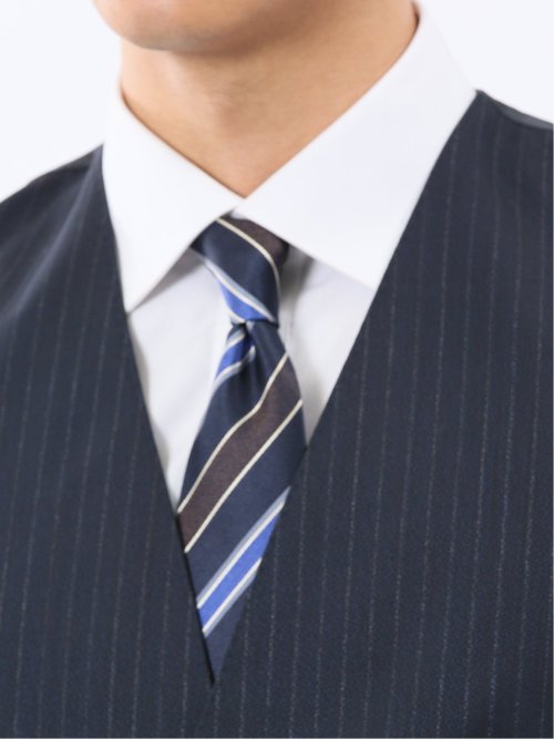 マルゾット ウール ジレベスト ストライプ紺(セットアップ可能)