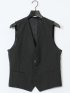 マルゾット ウール ジレベスト ストライプ黒(セットアップ可能)