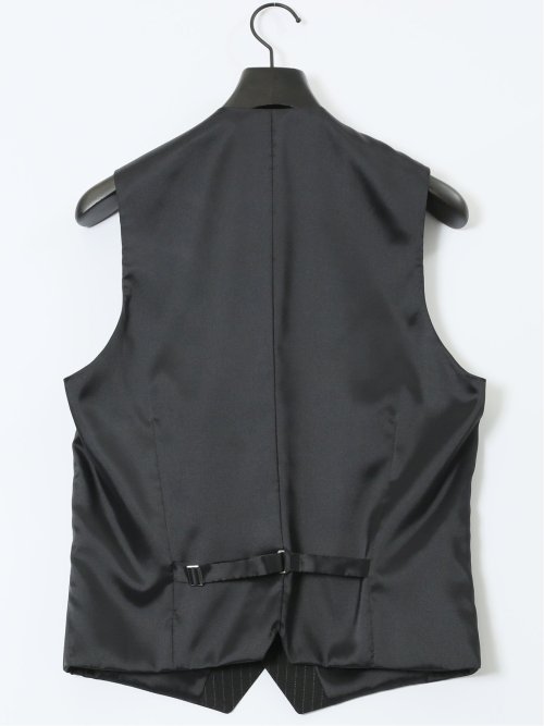 マルゾット ウール ジレベスト ストライプ黒(セットアップ可能)