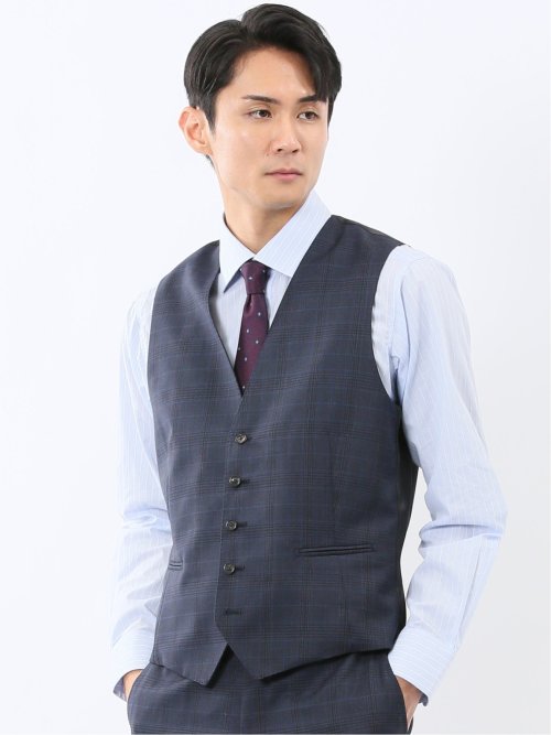 スーツ ベスト タカキュー TechLinen ジレベストグレー(セットアップ