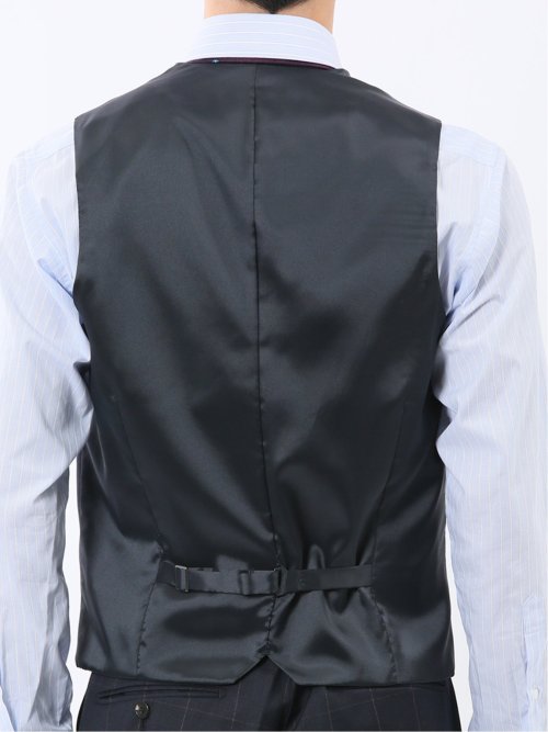 マルゾット ウール ジレベスト ウィンドペン紺(セットアップ可能)