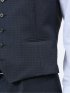 マルゾット ウール混 ジレベスト チェック紺(セットアップ可能)
