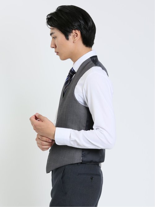 ネイビー&グレー リバーシブルベスト