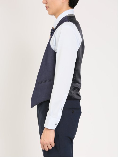 チェック柄&インディゴ リバーシブルベスト