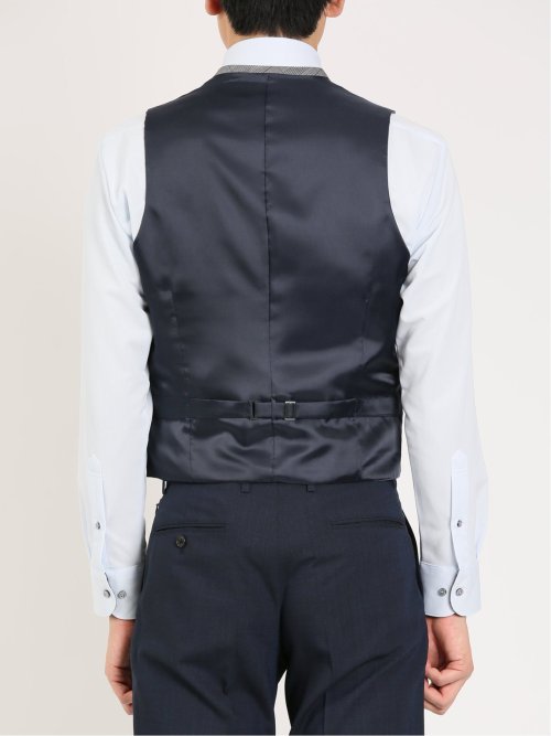 チェック柄&インディゴ リバーシブルベスト