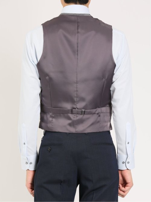 チェック柄&インディゴ リバーシブルベスト