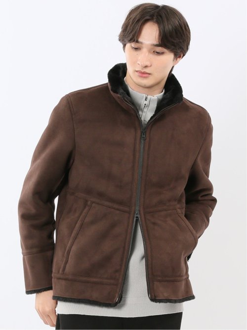 起毛 スタンドブルゾン(M 35こげ茶): アウター/コート | TAKA-Q ONLINE