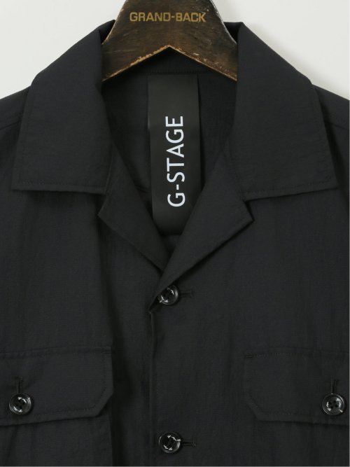 【大きいサイズ】ジーステージ/G-stage ナイロンワッシャー シャツブルゾン