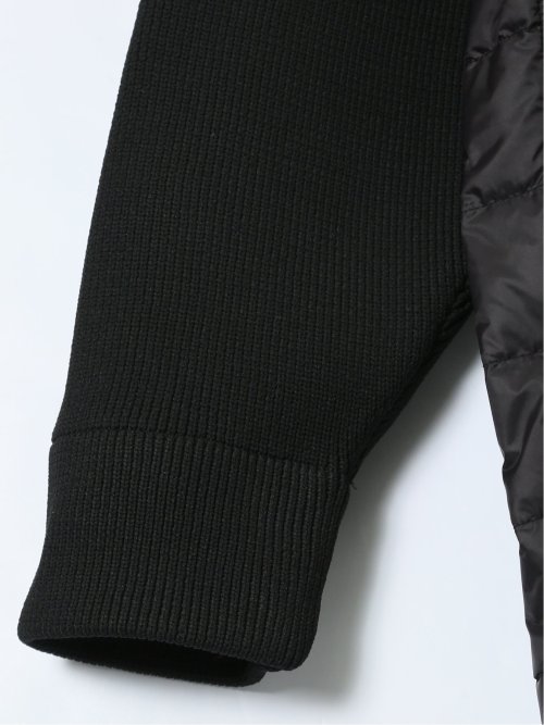 【大きいサイズ】ジーステージ/G-stage 鹿の子ニットコンビ フーデッドダウン