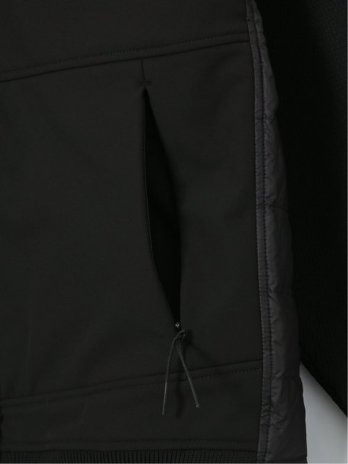 【大きいサイズ】ジーステージ/G-stage 鹿の子ニットコンビ フーデッドダウン