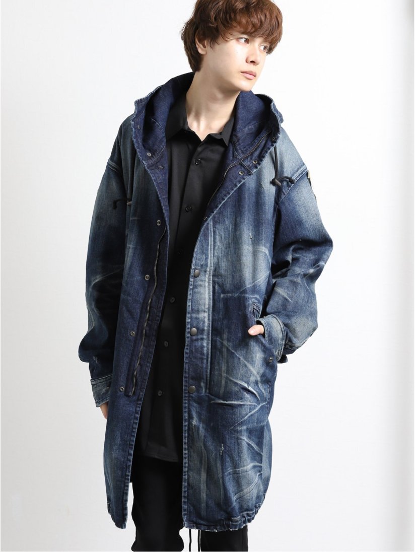 Web限定カラー 70周年記念 Made In Japanデニム ルーズモッズコート M 75紺 ジャケット アウター Taka Q Online Shop タカキューオンラインショップ 公式通販