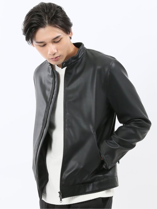 タカキュー 革ジャン メンズ Mサイズ comstock シングル スタンド