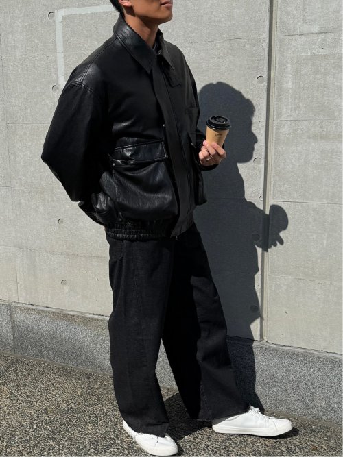 ドロー/DRAW ビッグシルエット 合成皮革ブルゾン （ユニセックス）