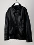 Oversized Faux Leather Blouson / ビッグシルエット フェイクレザーブルゾン（ユニセックス）