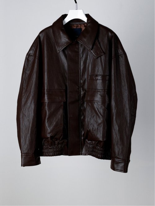 ドロー/DRAW ビッグシルエット 合成皮革ブルゾン （ユニセックス）