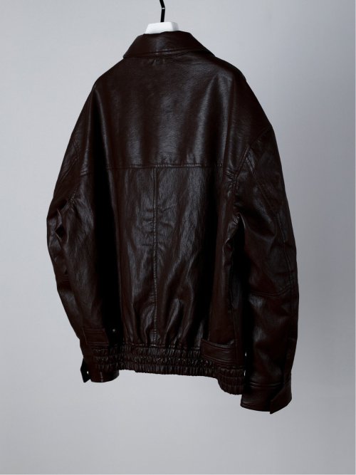 ドロー/DRAW ビッグシルエット 合成皮革ブルゾン （ユニセックス）