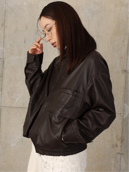 ドロー/DRAW ビッグシルエット 合成皮革ブルゾン （ユニセックス）