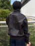 Oversized Faux Leather Blouson / ビッグシルエット フェイクレザーブルゾン（ユニセックス）