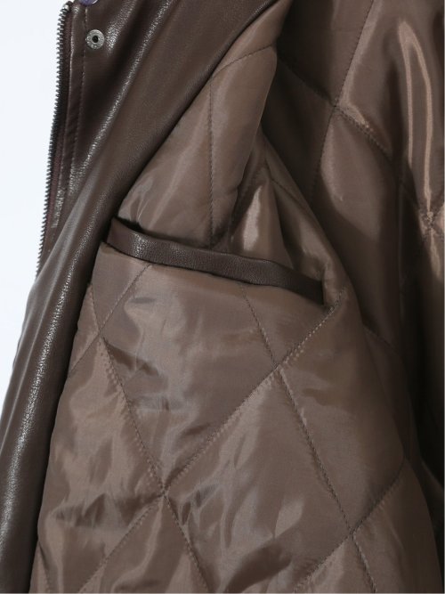 ドロー/DRAW 衿ボア 合成皮革ブルゾン （ユニセックス）