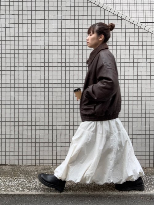 ドロー/DRAW 衿ボア 合成皮革ブルゾン （ユニセックス）