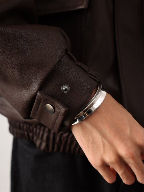 ドロー/DRAW 衿ボア 合成皮革ブルゾン （ユニセックス）