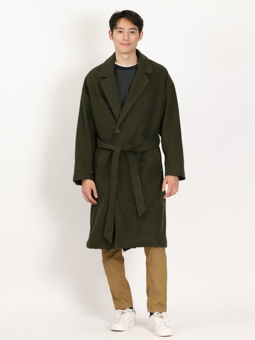 メルトン オーバーサイズ ラップコート