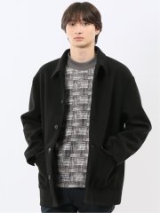 ストレッチメルトン ハーフステンカラーコート