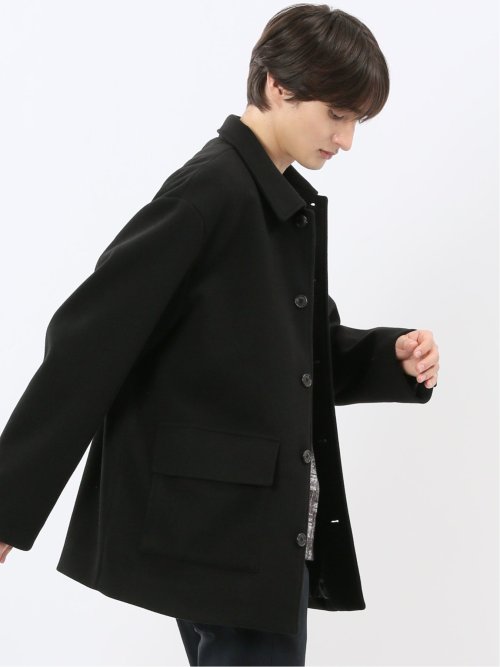 ストレッチメルトン ハーフステンカラーコート