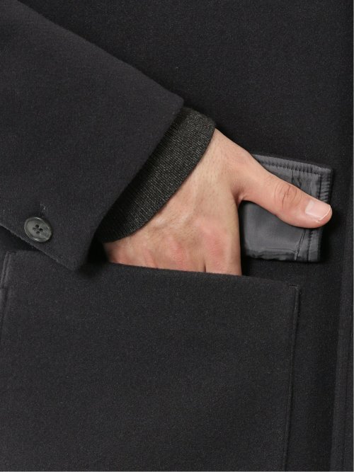 ストレッチメルトン ハーフステンカラーコート