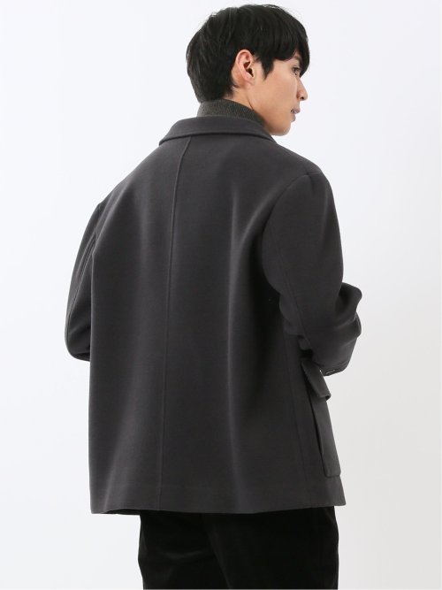 ストレッチメルトン ハーフステンカラーコート