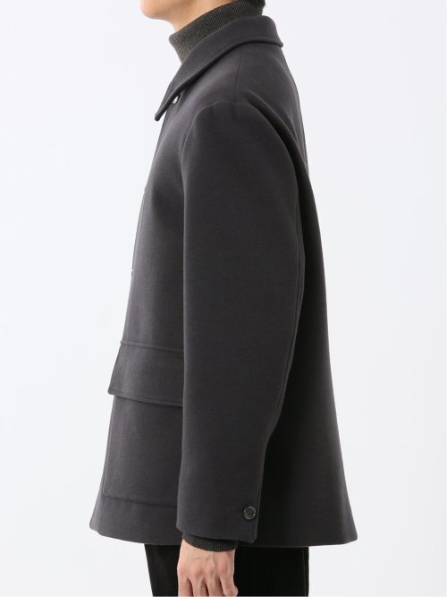 ストレッチメルトン ハーフステンカラーコート