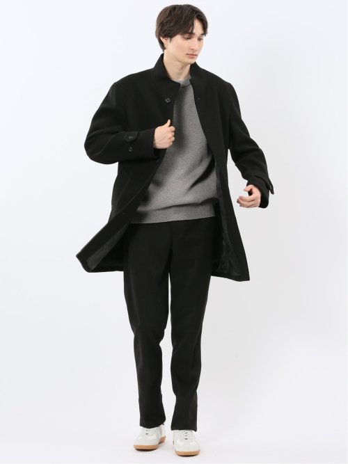 ストレッチメルトン スタンドカラーコート