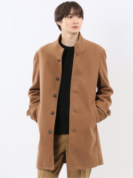 ストレッチメルトン スタンドカラーコート