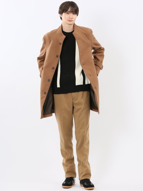 ストレッチメルトン スタンドカラーコート