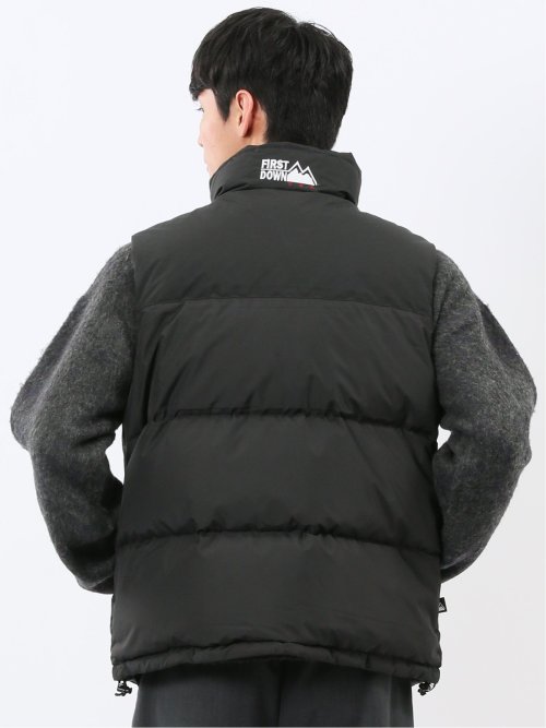 FIRSTDOWN USA 撥水防風 リバーシブル ダウンベスト(M 05黒): アウター